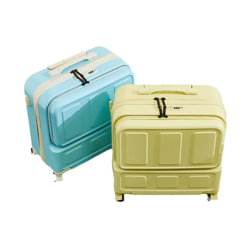 Multi-functional front open cover luggage female cute password box 18-inch small lightweight business boarding box male 20