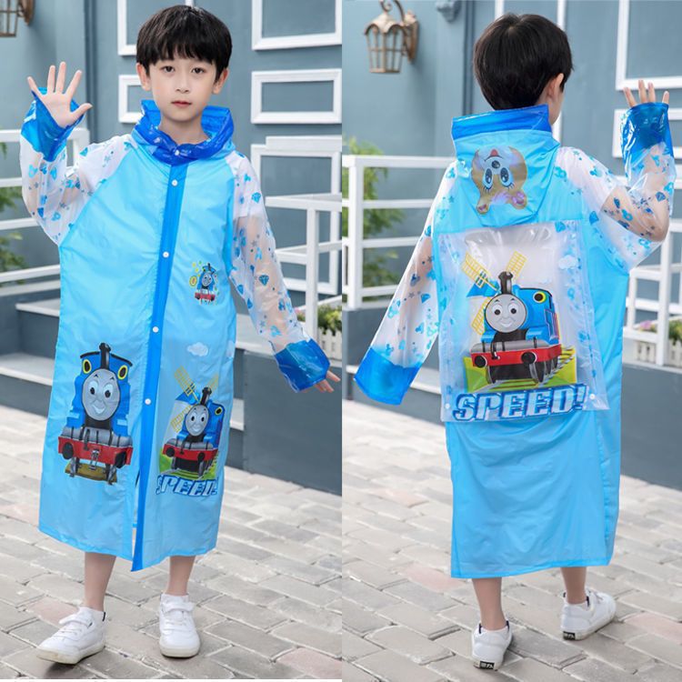 Kindergarten Children's Raincoat Boys and Girls Long Raincoat Poncho Primary School Students 2-3-6-10 Years Old Boys and Girls Raincoat