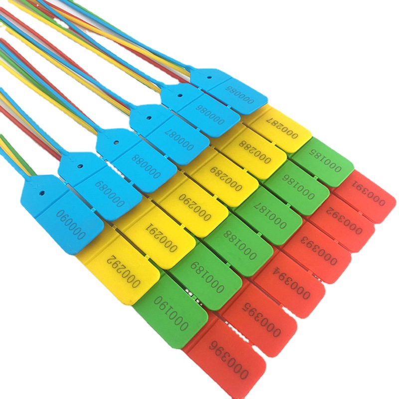 Factory direct disposable plastic seal anti-counterfeiting buckle plastic seal lead seal shoe bag plastic sign tag seal