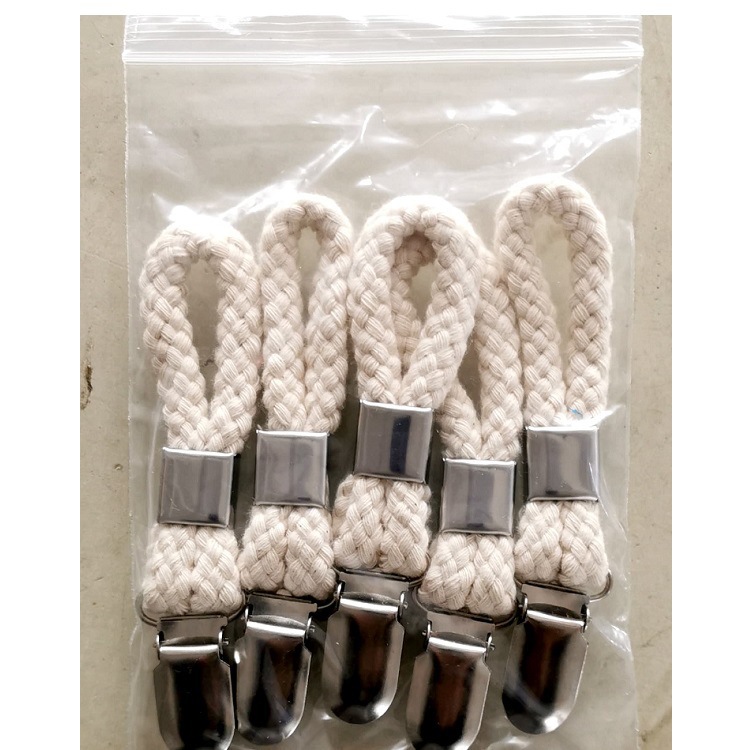 Factory cross-border direct supply Towel clip cotton rope bath Towel clip anti-rust metal bathroom clip Towel clip Cotton