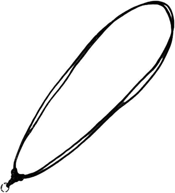 Cross-border diy necklace versatile black rope Adjustable Necklace with metal ring personalized waterproof hand rope pendant necklace