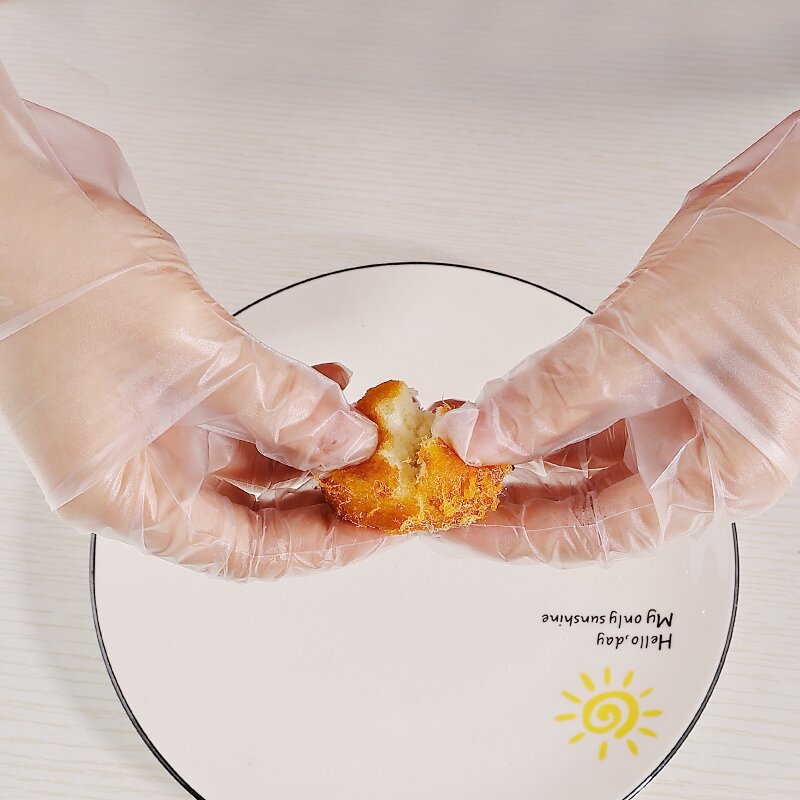 Cheap low price disposable gloves TPE gloves catering home hygiene food oil proof transparent Lobster Gloves