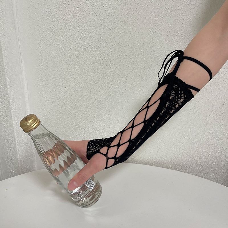 Y2k Nieuwe Stijl Band Handschoenen Cosplay Lange Buis Band Manchetten Zomer Zon Bescherming Lolita Aankleed Band Manchetten_voghion.com