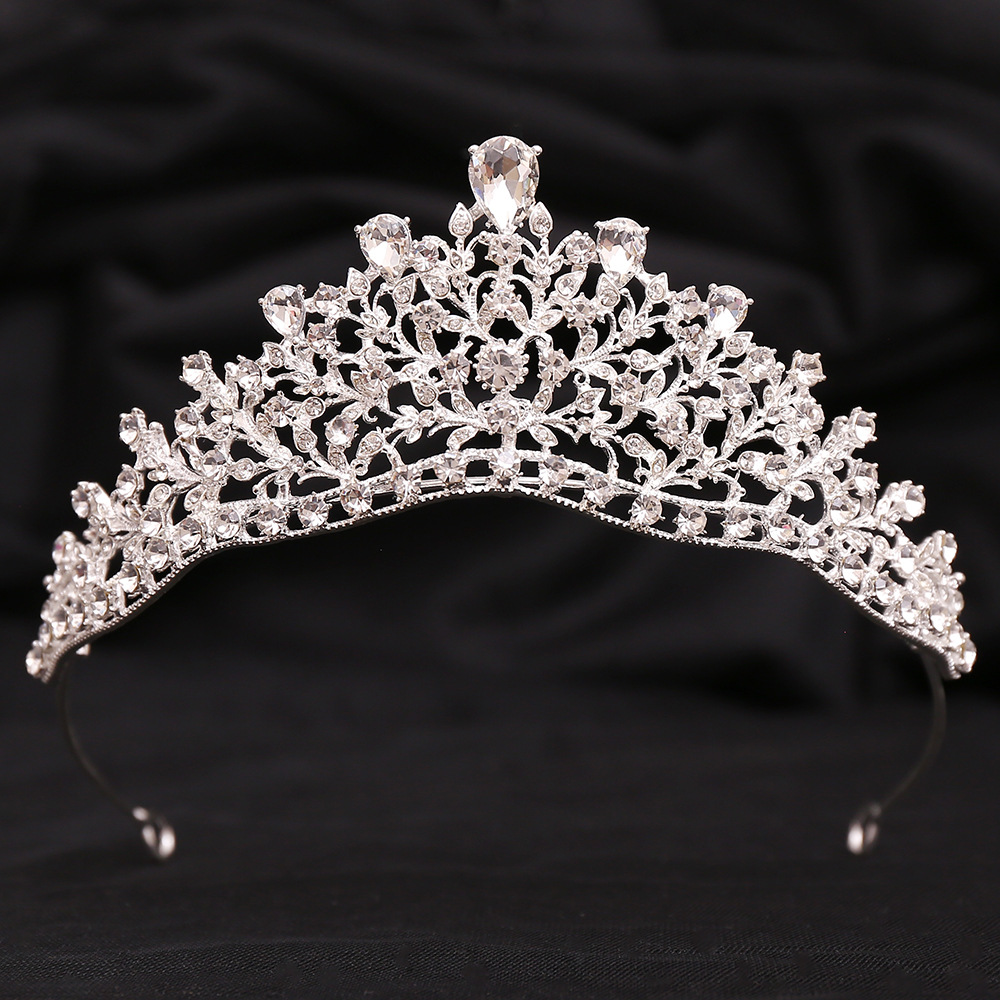 H1422 bridal headdress Baroque red rhinestone small crown simple crystal headdress bridal party foreign trade headband