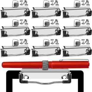 Mountable clipboard entrainment pen holder clipboard clip hardware with screws 10cm metal clipboard clip