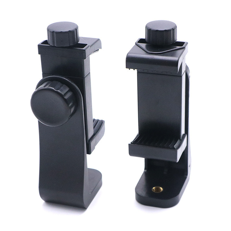 Environmental protection horizontal and vertical screw rotating mobile phone clip 360 degrees live broadcast bracket multi-function clip fixed universal mobile phone clip