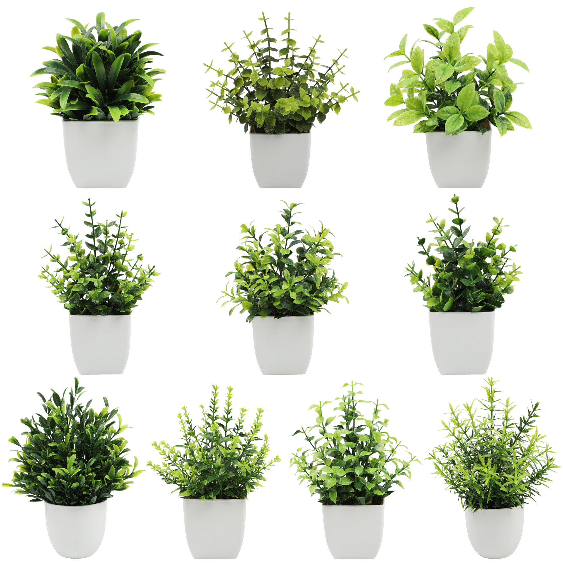 Amazon artificial potted indoor green plant finished decoration eucalyptus decorative artificial bonsai combination wholesale