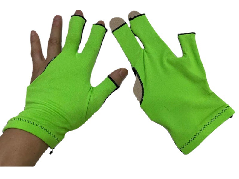 Billiards [three-finger gloves] three-finger two-color gloves table tennis gloves left hand average size men's and women's billiards supplies