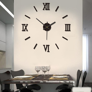 Nordic Creative Punch-free DIY Wall Clock Bedroom Study Mirror Clock Mute Acrylic Personalized Wall Sticker Clock
