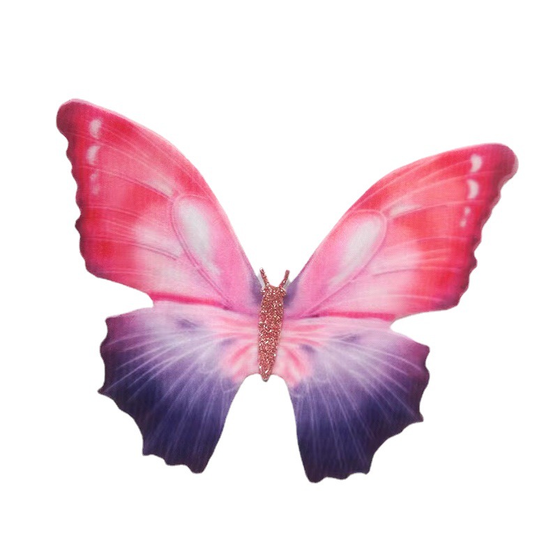 Source Factory 10cm Tulle Double Layer Large Butterfly Hairpin Hanfu Accessories Dead Leaf Plate Headwear Accessories Wedding Materials
