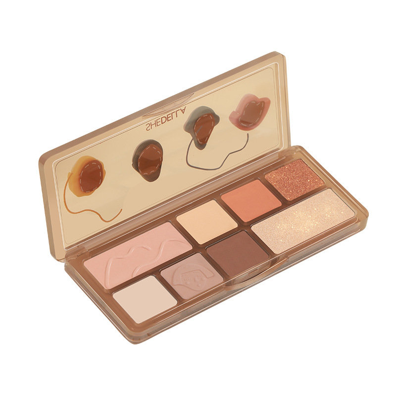 Sitiya brand beauty genuine cartoon resin eight color eye shadow plate girl student makeup eye shadow Yiwu wholesale