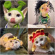 Pet Headgear Cat and Dog Knitted Hat cospaly Props Headdress Funny Transformation Clothing 