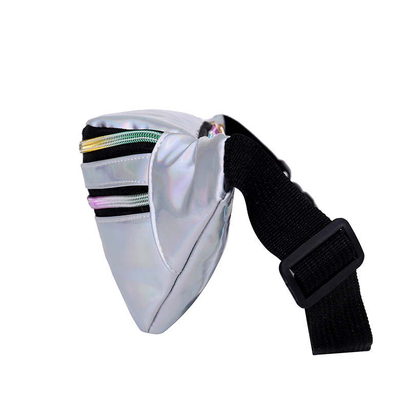 2023 New Laser Women's Waist Bag Men's and Women's Distinctive Colorful Shoulder Crossbody Bag Multi-purpose Anti-theft Mobile Phone Waist Bag