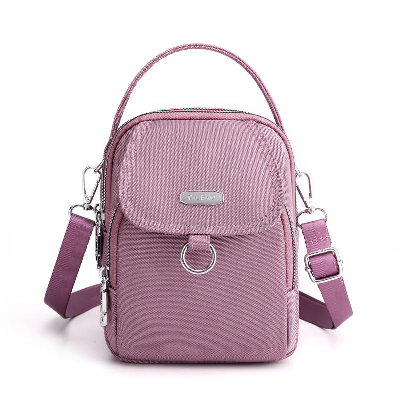 Mobile phone bag female 2022 new small bag Korean mini messenger bag female key bag coin purse waterproof nylon bag