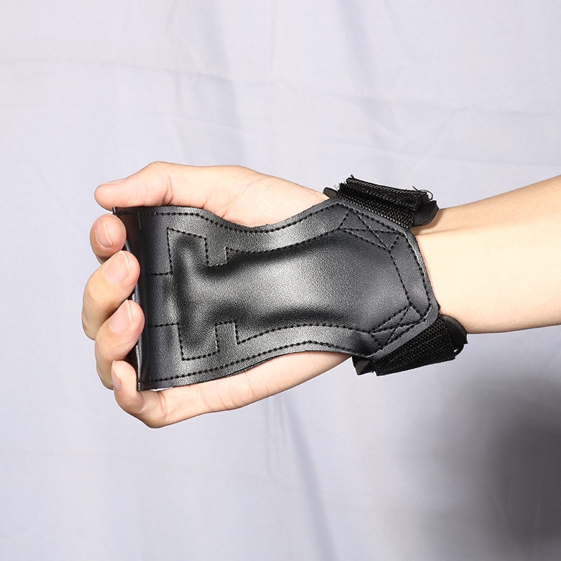PVC cowhide Palm protection fitness palm protection equipment non-slip wear-resistant wrist protection hard pull grip belt booster belt cross-border
