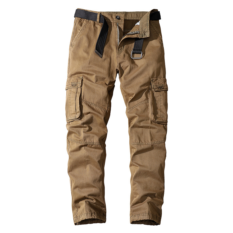Amazon casual pants men's autumn cotton loose straight multi-pocket overalls foreign trade cross-border Men's wholesale