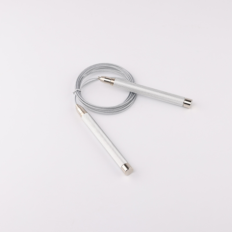 Sports rope skipping cross-border high school entrance examination aluminum alloy steel wire rope skipping student adult fitness self-locking racing rope skipping wholesale
