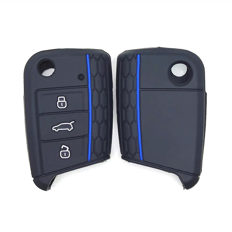 Suitable for VW Volkswagen Lingdu Golf 7 Touran L Jialv Tiguan L Tuang Silicone Key Snap Protective Cover