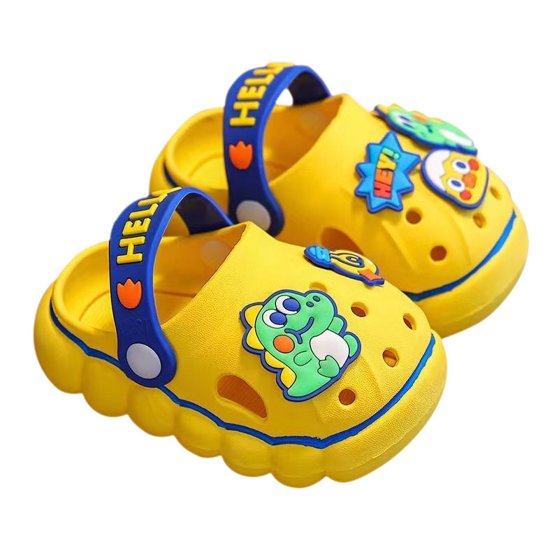 Children's Slippers Boys' Girls' Baby Non-slip Soft-soled Sandals Small and Middle-aged Children's Sandals Dinosaur Cartoon Hole Shoes