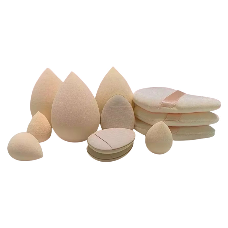 Cross-border Explosions Solid Color Beauty Egg 12-piece Set Mini Thumb Powder Flocking Powder Air Cushion Makeup Egg Makeup Egg