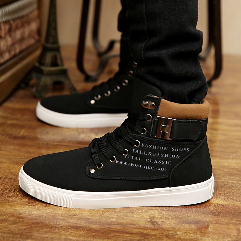 2023 new Korean style trendy men's shoes high-top board shoes retro casual lace-up men's trendy Martin boots