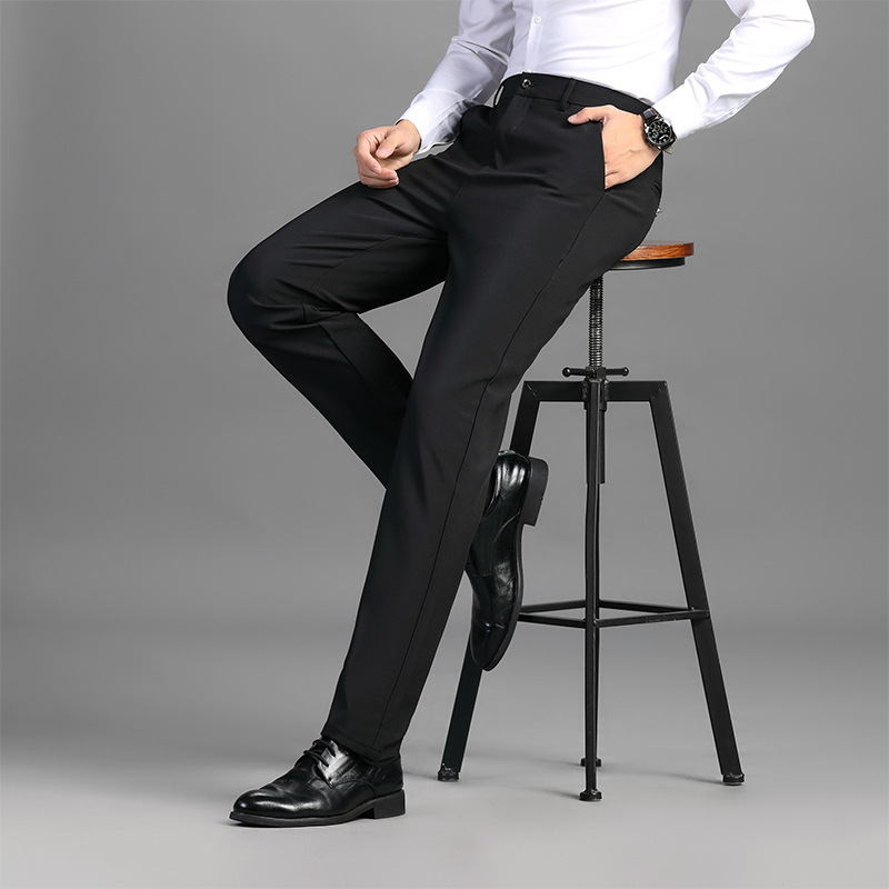 2022 Spring and Summer New Men's Wear Men's Pants Black Business Pants Men's Straight Slim-fit Suit Pants Pants Casual Pants Men's