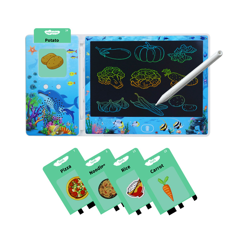Children's card machine painting all-in-one machine bilingual Enlightenment puzzle card insertion machine children's painting handwriting board early education machine