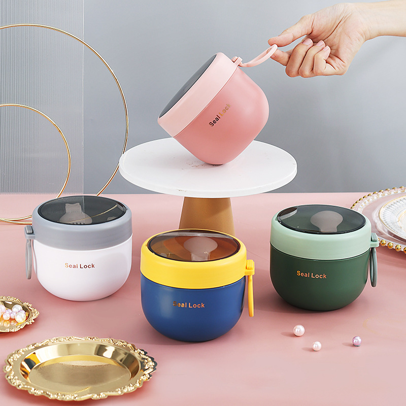 304 Stainless Steel Soup Cup Breakfast Milk Portable Soup Jar Student Work Preservation Bowl Oatmeal Cup Microwave Heating