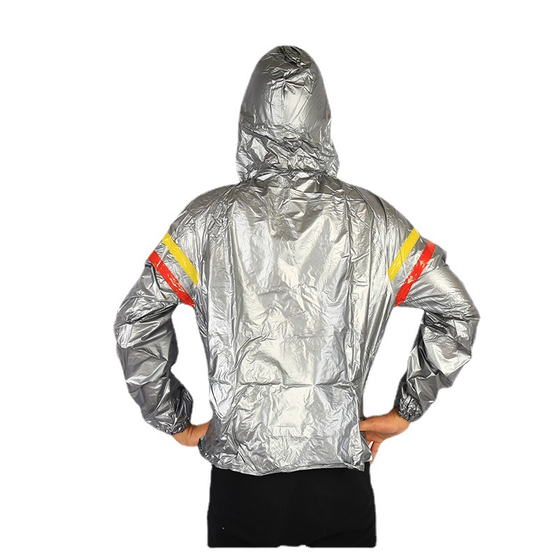 Manufacturers supply sweat PVC sauna fitness clothing thickness 0.1mm sweating suit for men and women fat burning sports suit