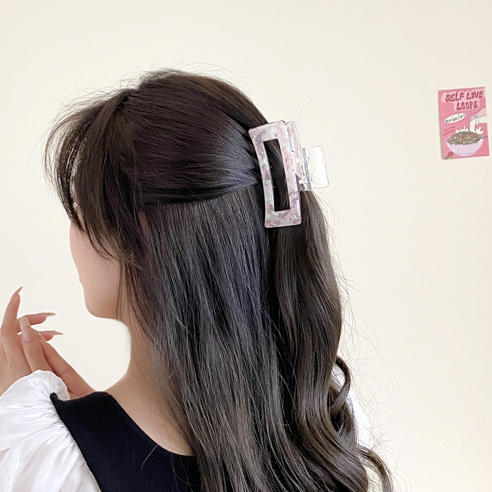 Rete di commercio elettronico transfrontaliero forcina per capelli acrilica con impugnatura rossa all'ingrosso per capelli con spirale posteriore per capelli da bagno, accessori per capelli, copricapo_voghion.com