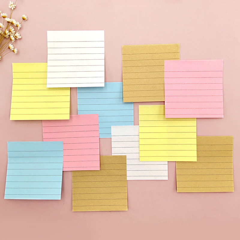 Simple horizontal line color urinal notebook student memo excerpt notes office message notes n times paste wholesale