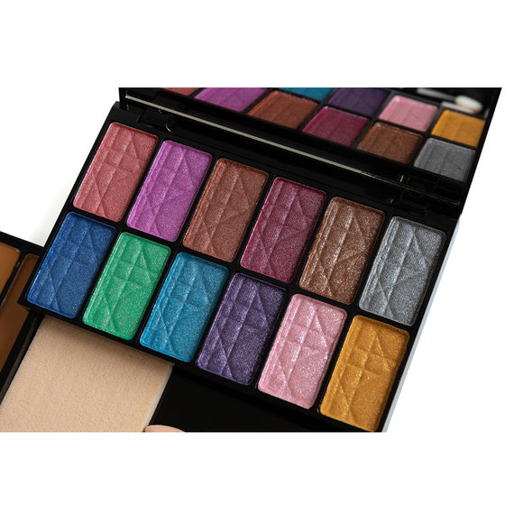 New GLAZZI24 color eye shadow 4 color blush 4 Color Lip Glaze 2 color powder cake cotton Brush Mascara makeup suit