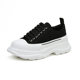 McQueen Canvas Shoes Women's Spring 2024 Thin Breathable Elevated Platform Platform Sports Casual Couple Torre Shoes
