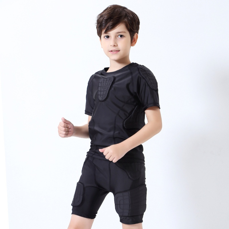 Cross-border Children's Anti-collision Basketball Bodysuit Set Balance Biker Riding Clothes Rugby Football Training Sportswear