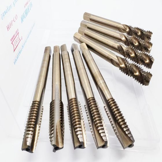 Cobalt roasted yellow Spiral Tap tip tap HSS-CO high speed steel machine tap M3-M16 factory wholesale