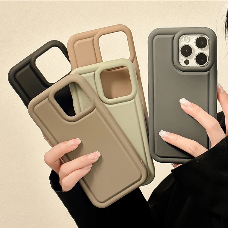 適用iPhone14膚感氣墊手機殼 蘋果13promax硅膠TPU麵包15保護外殼