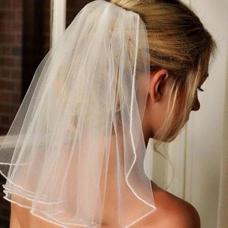 Bride Veil Women's Korean-style Short Small Veil Wedding Dress Veil Super Fairy Travel Photograph Internet Celebrant Photograph Veil