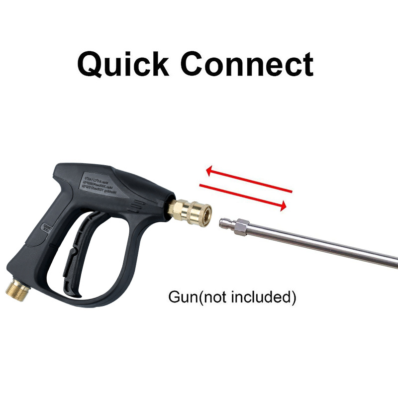 Wholesale high pressure water gun stainless steel extension rod 17 inch extension rod 1/4 quick insert extension rod 5000psi