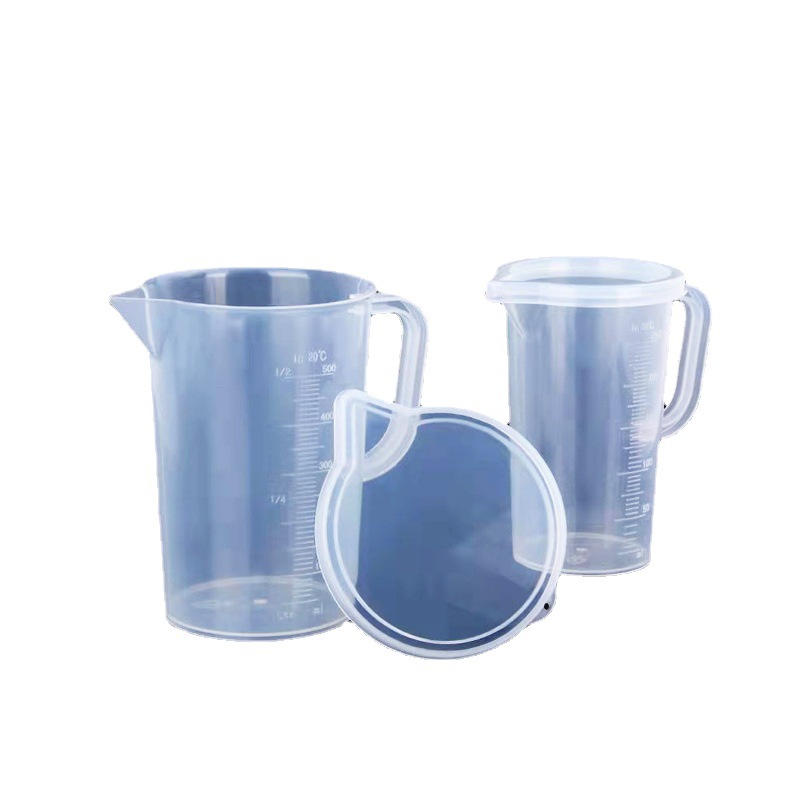 Measuring Cup Handmade Soap Milk Tea Mixing Cup Thickened High Temperature Resistant Scaling Cup Baking Measuring Cup with Lid Plastic Measuring Cup