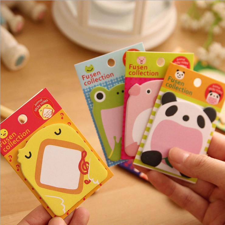 Creative cartoon animal Post-it notes n times student message tearable note book wholesale Children's Day reward gift