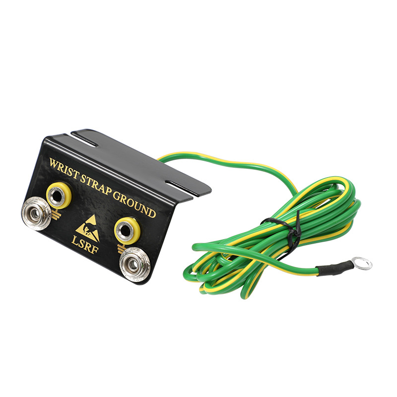 Anti-static L-type grounding wire socket table pad grounding buckle socket 2 holes 3/4/5/7 holes L-type electrostatic ring wiring seat