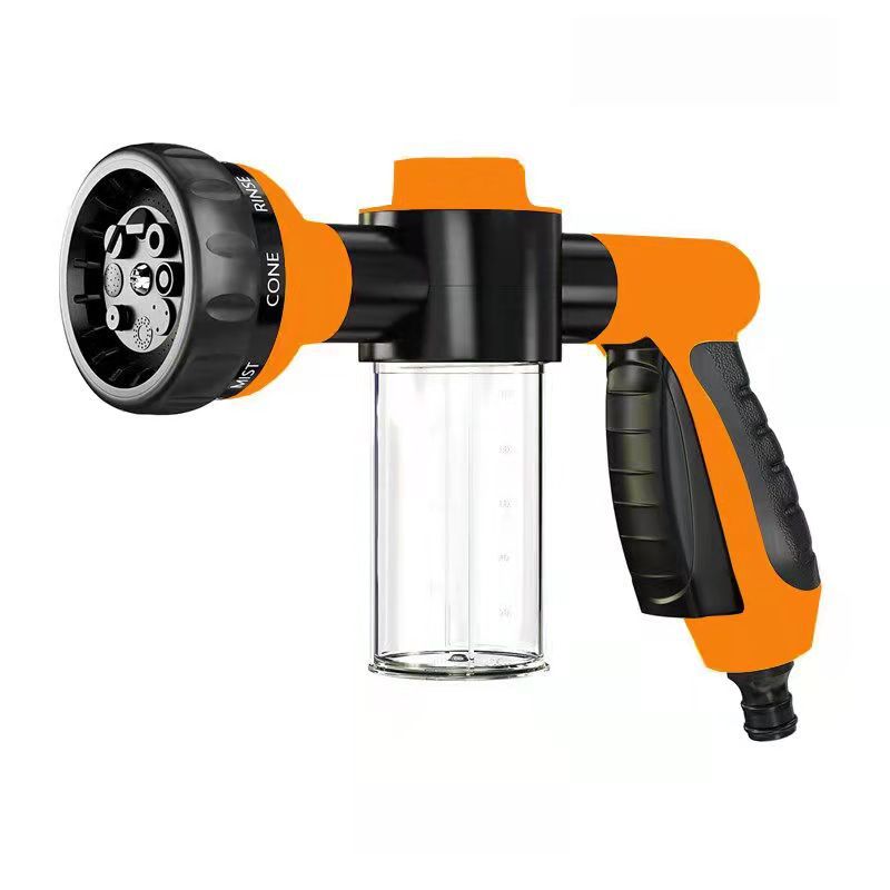 Garden household portable garden water pipe car wash water gun 8 function plastic gram adjustment nozzle high pressure foam water gun - ShopShipShake