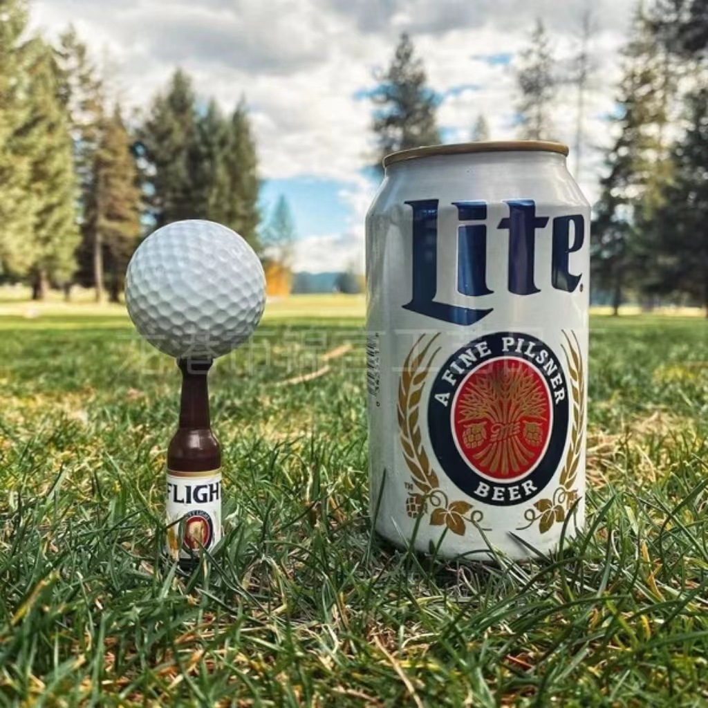 Cross-border new Mini Beer Bottle Golf nail plastic ball seat