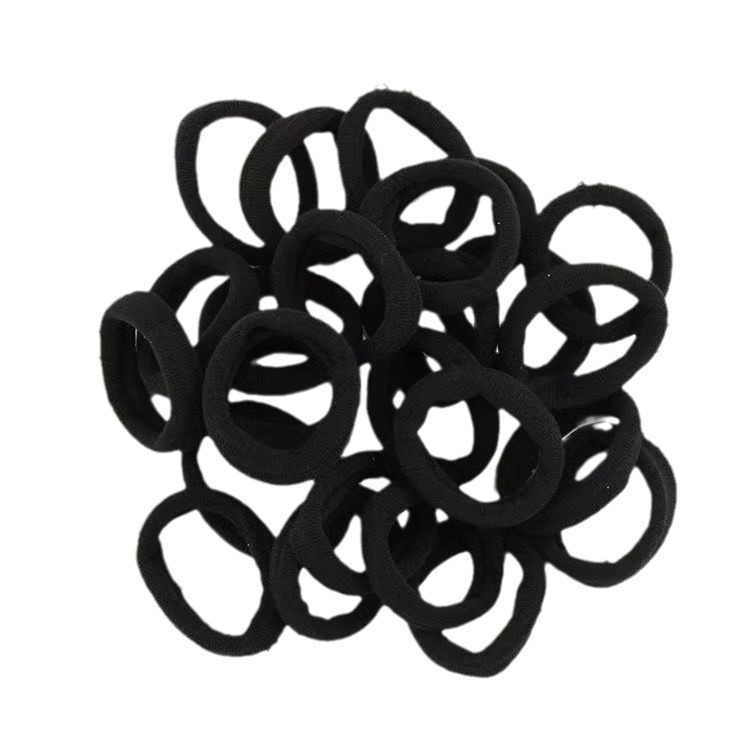 Black high elastic hair rope towel hair band Amazon 4CM seamless hair rope Korean style rubber band hair accessories for women Wholesale
