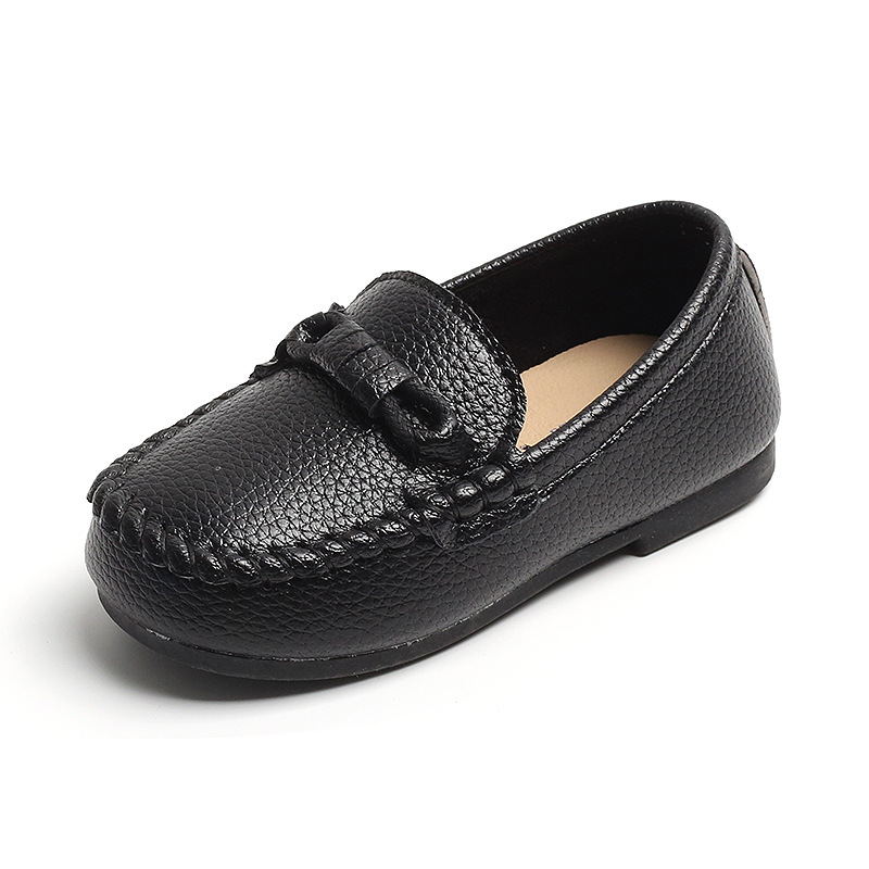 British Style Children's Leather Shoes Soft Sole Slip-on Boys' Shoes 2022 Autumn New Baby Shoes Children's Shoes Trendy