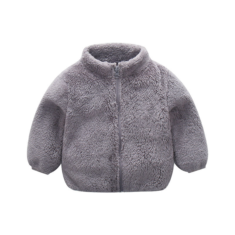 Autumn and winter new children's lamb plush coat small and medium-sized boys and girls baby jacket warm wear clothes foreign trade