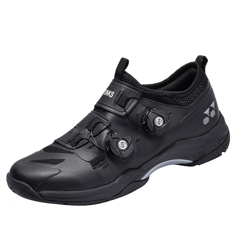 Wholesale badminton shoes men's new women's professional non-slip wear-resistant breathable rotating button carbon plate children's competition training