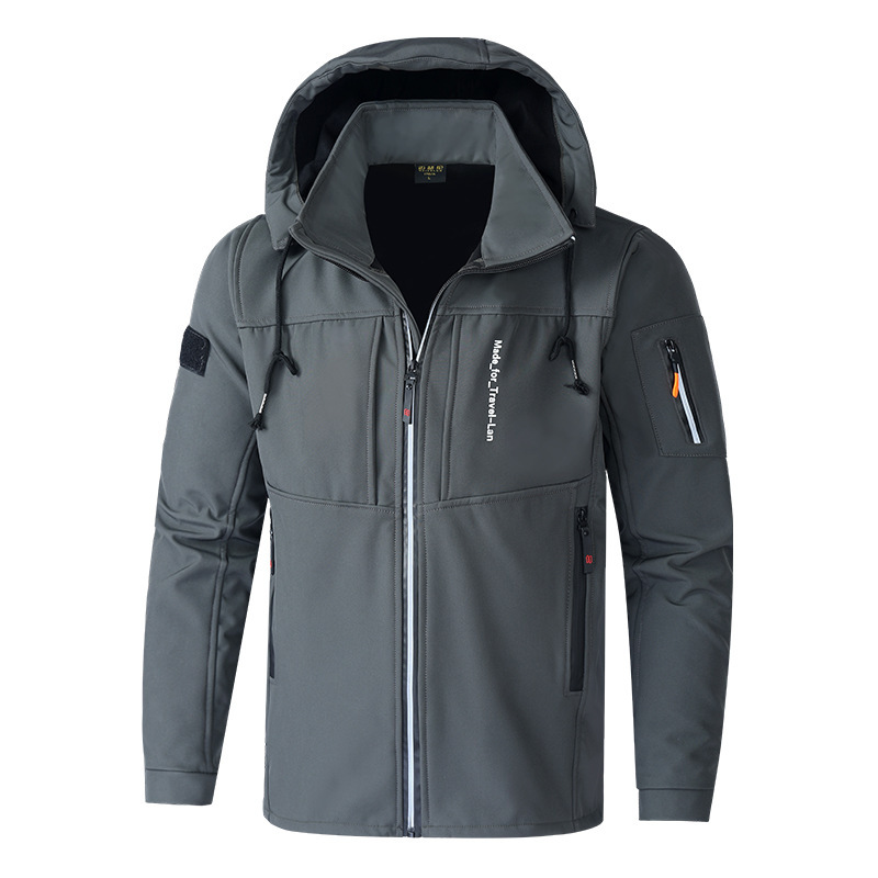 突撃服男冬保温防風防水登山服作業服コートと綿入れの綿入れのズボン|undefined