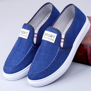 Single-layer shoes 2023 new denim shoes low-top one-step casual board shoes flat heel canvas breathable work shoes