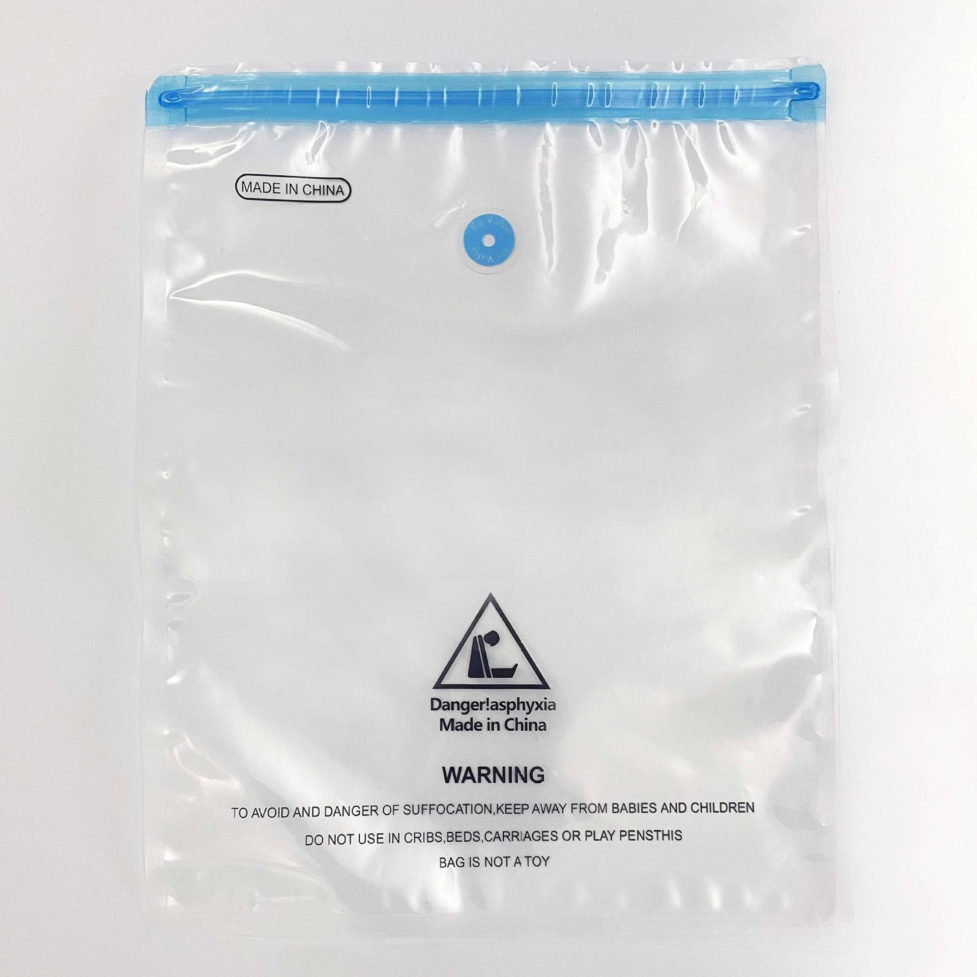 100 Custom Amazon Cross Border Warning Clothing Zipper Bag Socks Vacuum Bag Children's Clothing Compression Bag